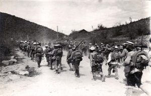 Bulgarian soldiers on their way to the front