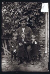 Father with three children, Bitola, 1917